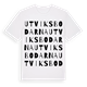 White t-shirt med Utviksbodarna ordlek t-shirt