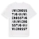 White t-shirt med Uvbergsstugan ordlek t-shirt