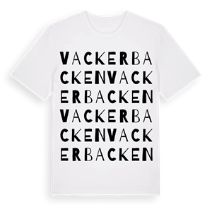 Vackerbacken ordlek t-shirt – ekologisk bomull t-shirt från Pinshirt