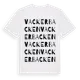White t-shirt med Vackerbacken ordlek t-shirt
