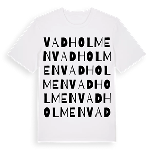Vadholmen ordlek t-shirt – ekologisk bomull t-shirt från Pinshirt