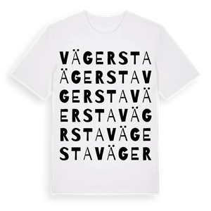 Vägersta ordlek t-shirt – ekologisk bomull t-shirt från Pinshirt