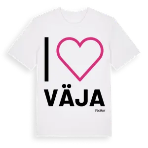 Jag älskar Väja t-shirt stort tryck – ekologisk bomull t-shirt från Pinshirt