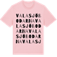 Pink Cotton t-shirt med Valasjöbodarna ordlek t-shirt