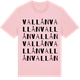 Pink Cotton t-shirt med Vallån ordlek t-shirt