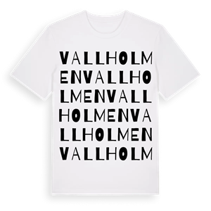 Vallholmen ordlek t-shirt – ekologisk bomull t-shirt från Pinshirt