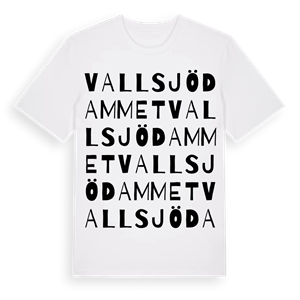 Vallsjödammet ordlek t-shirt – ekologisk bomull t-shirt från Pinshirt