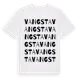 White t-shirt med Vangsta ordlek t-shirt