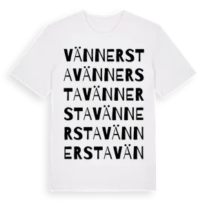 Vännersta ordlek t-shirt – ekologisk bomull t-shirt från Pinshirt