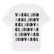 White t-shirt med Varglund ordlek t-shirt