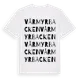 White t-shirt med Vårmyrbacken ordlek t-shirt