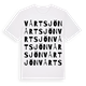 White t-shirt med Vårtsjön ordlek t-shirt