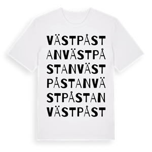 Väst på stan ordlek t-shirt – ekologisk bomull t-shirt från Pinshirt