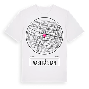 Väst på stan t-shirt – ekologisk bomull t-shirt från Pinshirt