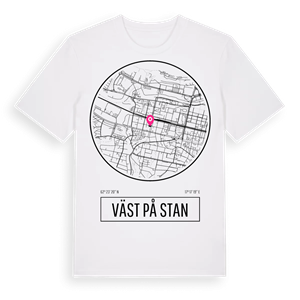 Väst på stan t-shirt – ekologisk bomull t-shirt från Pinshirt