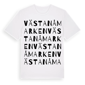 Västanåmarken ordlek t-shirt – ekologisk bomull t-shirt från Pinshirt