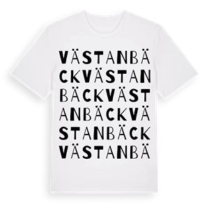 Västanbäck ordlek t-shirt – ekologisk bomull t-shirt från Pinshirt