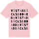 Pink Cotton t-shirt med Västanbäcksbodarna ordlek t-shirt