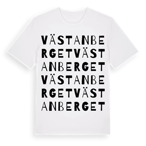 Västanberget ordlek t-shirt – ekologisk bomull t-shirt från Pinshirt