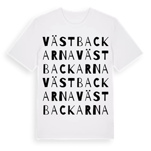 Västbackarna ordlek t-shirt – ekologisk bomull t-shirt från Pinshirt