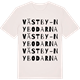 Vintage White t-shirt med Västby-Nybodarna ordlek t-shirt