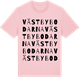 Pink Cotton t-shirt med Västbybodarna ordlek t-shirt