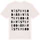 Vintage White t-shirt med Västbybodarna ordlek t-shirt