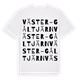 White t-shirt med Väster-Gåltjärn ordlek t-shirt