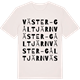 Vintage White t-shirt med Väster-Gåltjärn ordlek t-shirt