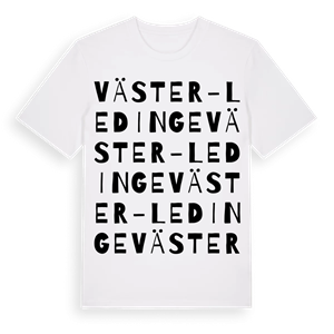 Väster-Ledinge ordlek t-shirt – ekologisk bomull t-shirt från Pinshirt
