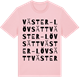 Pink Cotton t-shirt med Väster-Lövsätt ordlek t-shirt