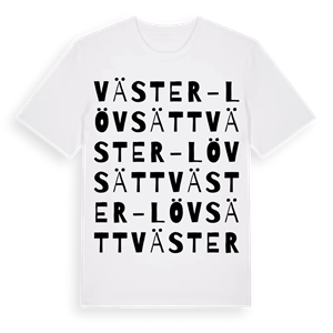 Väster-Lövsätt ordlek t-shirt – ekologisk bomull t-shirt från Pinshirt