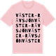 Pink Cotton t-shirt med Väster-Rävsjön ordlek t-shirt