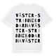 White t-shirt med Väster-Strinnebodarna ordlek t-shirt