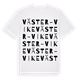 White t-shirt med Väster-Vike ordlek t-shirt