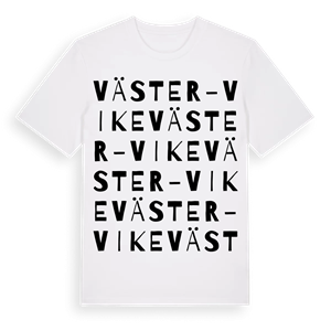 Väster-Vike ordlek t-shirt – ekologisk bomull t-shirt från Pinshirt