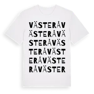 Västerå ordlek t-shirt – ekologisk bomull t-shirt från Pinshirt