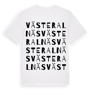 Västeralnäs ordlek t-shirt – ekologisk bomull t-shirt från Pinshirt