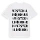 White t-shirt med Västeralnöbodarna ordlek t-shirt