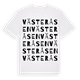 White t-shirt med Västeråsen ordlek t-shirt