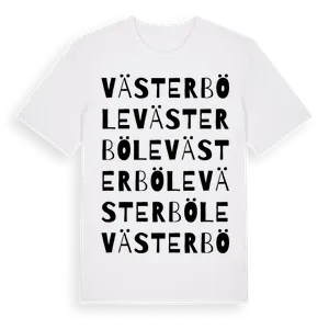 Västerböle ordlek t-shirt – ekologisk bomull t-shirt från Pinshirt