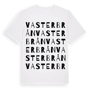 Vasterbrån ordlek t-shirt – ekologisk bomull t-shirt från Pinshirt
