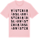 Pink Cotton t-shirt med Västerbränslan ordlek t-shirt