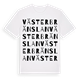 White t-shirt med Västerbränslan ordlek t-shirt