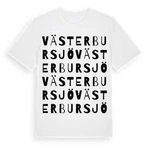Västerbursjö ordlek t-shirt – ekologisk bomull t-shirt från Pinshirt
