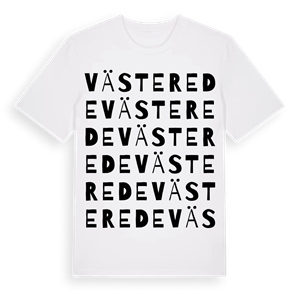 Västerede ordlek t-shirt – ekologisk bomull t-shirt från Pinshirt