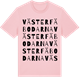 Pink Cotton t-shirt med Västerfäbodarna ordlek t-shirt