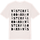 Vintage White t-shirt med Västerfäbodarna ordlek t-shirt