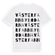 White t-shirt med Västerfannbybodarna ordlek t-shirt