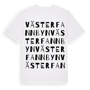 Västerfannbyn ordlek t-shirt – ekologisk bomull t-shirt från Pinshirt
